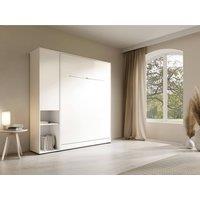 Vente-unique Storage Column for Wall Bed - With Shelf - 1 Door & 2 Open in White