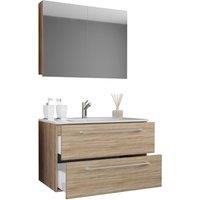 VCM 3 pcs. washroom washbasin Badinos SC in Natural