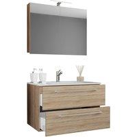 VCM 3 pcs. washroom washbasin Badinos SP in Natural