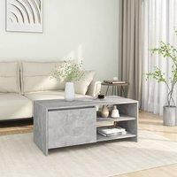 Berkfield Home Coffee Table Concrete Grey 102x50x45 cm Engineered Wood | Size: 102 x 50 x 45 cm
