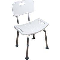Aidapt Shower Stool With Back in White