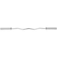 Phoenix Fitness Curved Barbell Bar Olympic - 5ft in Metallic Silver | Size: 150 cm