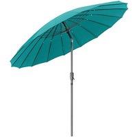 Christow 2.6m Shanghai Parasol Garden Umbrella Tilting Sunshade UV Resistant in Turquoise