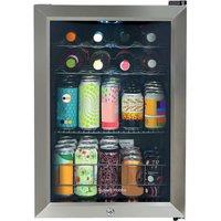 Russell Hobbs Glass Door 62 Litre Drinks & Wine Cooler with Lock RHGWC4SS-LCK in Grey