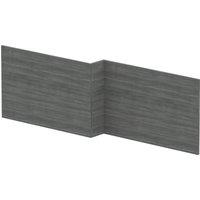 Balterley MFC Reversible ShowerBath Front Panel Woodgrain Anthracite 1700mm in Grey
