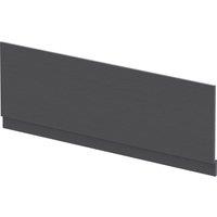 Balterley Edge/Power Straight Front Bath Panel & Plinth - Textured Woodgrain Graphite - Graphite in Grey