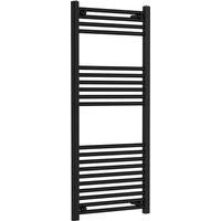 Balterley Round Straight Towel Radiator, 1200x500mm in Black