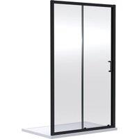 Balterley Sliding Shower Door, 1900x1600mm in Black