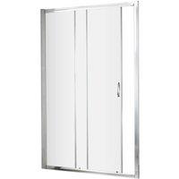 Balterley Sliding Shower Door Enclosure 6mm Glass, 1850x1200mm in Silver