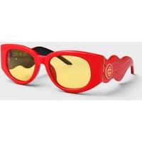 Casablanca Oval Wave Sunglasses Red Canary