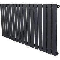 Monstershop Flat Single Column Radiator - 600 x 1190mm - Anthracite Grey