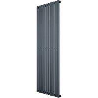 Monstershop Oval Single Column Radiator - 1800 x 600mm - Anthracite Grey