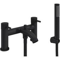 Balterley Round Deck Mounted Bath Shower Mixer Tap, Black