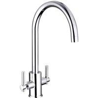 Balterley Avara Two Handle Sink Mixer Tap Chrome Finish in Silver