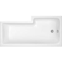 Balterley L Square Shower Bath Left Hand, 1700 x 850 x 700 x 585mm in White