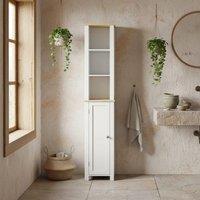 Wyld Haus Nifael Slim Bathroom Cabinet White 34 x 23 x 165 cm