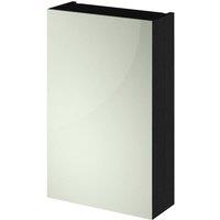 Balterley 450mm Single Door Mirrored Bathroom Cabinet 180mm Deep in Black