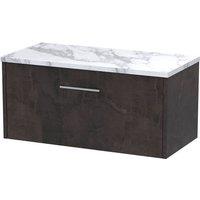 Balterley Winshill Contemporary 1 Drawer Wall Hung Vanity Unit, 800mm in Grey