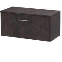 Balterley Winshill Contemporary 1 Drawer Wall Hung Vanity Unit, 800mm in Grey
