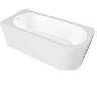 Balterley Curved Bath with Legs & Panel, Left Hand, 1600mm in White