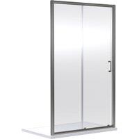 Balterley Single Sliding Shower Door, 1400x1900mm in Silver