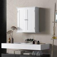 HOMCOM 3-Tier Bathroom Cabinet, Wall-Mounted Medicine Cabinet, White