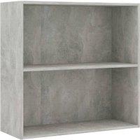 Berkfield Home 2-Tier Book Cabinet Concrete Grey 80x30x76.5 cm Engineered Wood