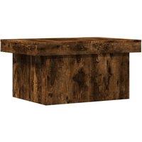 Berkfield Home Coffee Table Smoked Oak 80x55x40 cm Engineered Wood in Brown | Size: 80 x 55 x 40 cm