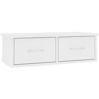 Berkfield Home Wall-mounted Drawer Shelf White 60x26x18.5 cm Engineered Wood