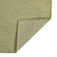 Berkfield Home Outdoor Flatweave Rug 200x280 cm Green | Size: 100 cm diameter