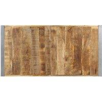 Berkfield Home Beautiful Coffee Table 140x70x40 cm Rough Mango Wood in Brown | Size: 140 x 70 x 40 cm