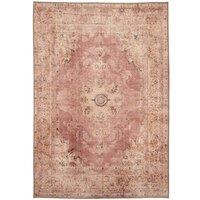 Kukoon Pink Cream Vintage Washable Rug Soft Floral Living Room Carpet | Size: 80 cm x 300 cm