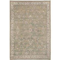 Kukoon Sage Green Floral Washable Rug Soft Vintage Living Room Carpet | Size: 120 cm x 170 cm