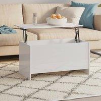 Berkfield Home Coffee Table High Gloss White 102x55.5x52.5 cm Engineered Wood