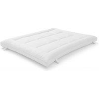 The White Stone Topper with 800g Wadding Filling & Breathable Cover - 120 x 200 cm in White | Size: Split Emperor
