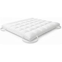 The White Stone Topper with 1000 g/m Wadding Filling, Extra Comfort in White | Size: Split Emperor