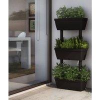 Berkfield Home Garden Planter 6 pcs 100 cm Anthracite in Black