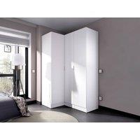Vente-unique 3-Door Corner Wardrobe - W132 Cm - White - LISTOWEL
