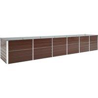 Berkfield Home Garden Raised Bed Galvanised Steel 480x80x77 cm Brown | Size: 480 x 80 x 77 cm