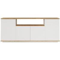 Vente-unique Buffet With 4 Doors & 1 Shelf - Light Natural & White - LOTULA in Light Oak
