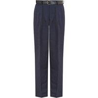 David Luke Men's Regular Fit Senior School Trousers in Navy | Size: 34S