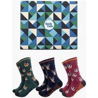 Sock Talk Men's Dapper Animals Bamboo Socks Novetly Gift Set | Size: 7-11