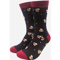 Sock Talk Men's Beer Pint Bamboo Socks - Black | Size: 7-11