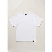 Chet Rock Paulo T Men's Oversized Graphic T-Shirt with Chest Pocket Detail in White | Size: Medium