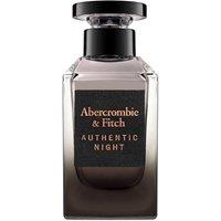 Abercrombie & Fitch Men's Authentic Night For Men Eau De Toilette 100ml in Clear