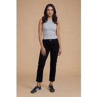 Dorothy Perkins Women's Petite Mom Denim Jean in Black | Size: 8