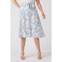 Damart Women's Climatyl Lemon Print Button-Front Midi Skirt | Size: 24