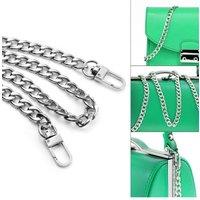 KDMD Women's 120cm Silver Metal Flat Chain Replacement Strap for Purse