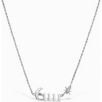 Luxe Tones Women's Angel Luxe White Gold Plated 1111 Manifest Necklace in Silver