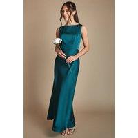 Coast Women's Sleeveless Satin Bridesmaid Dress in Emerald | Size: 16